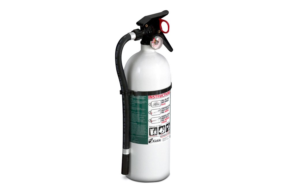 Kidde Mariner 5 Fire Extinguisher 2# 5-B:C Metal Valve Nylon VB White 466635MTLK 
